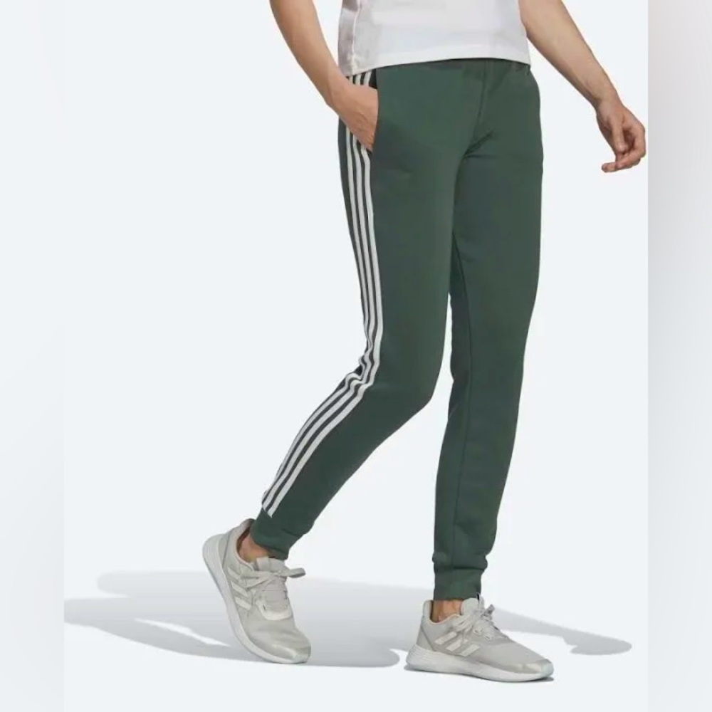 Adidas Women’s Green Three-Stripe Jogger Pants